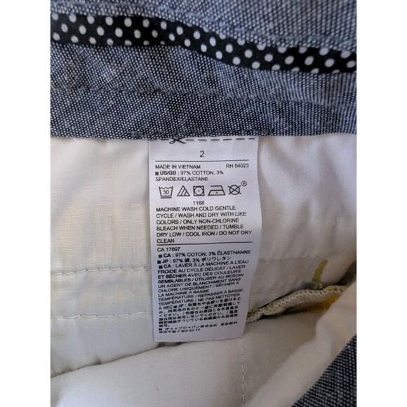 Banana Republic Shorts Yellow Tailored Scalloped Womens Size 2 - Picture 6 of 6